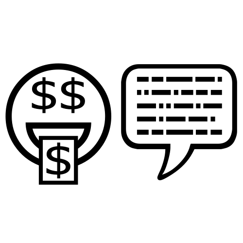 🤑💬 Emoji Domain black and white Symbola rendering